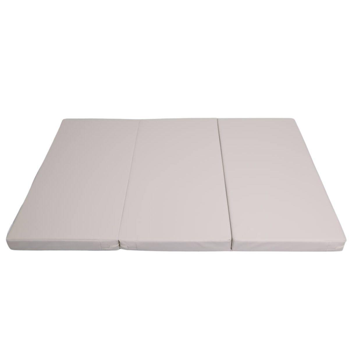 Dziecięca Materac PU Składany Trzyczęściowy 150x100x8 cm Satellite PU Beżowy