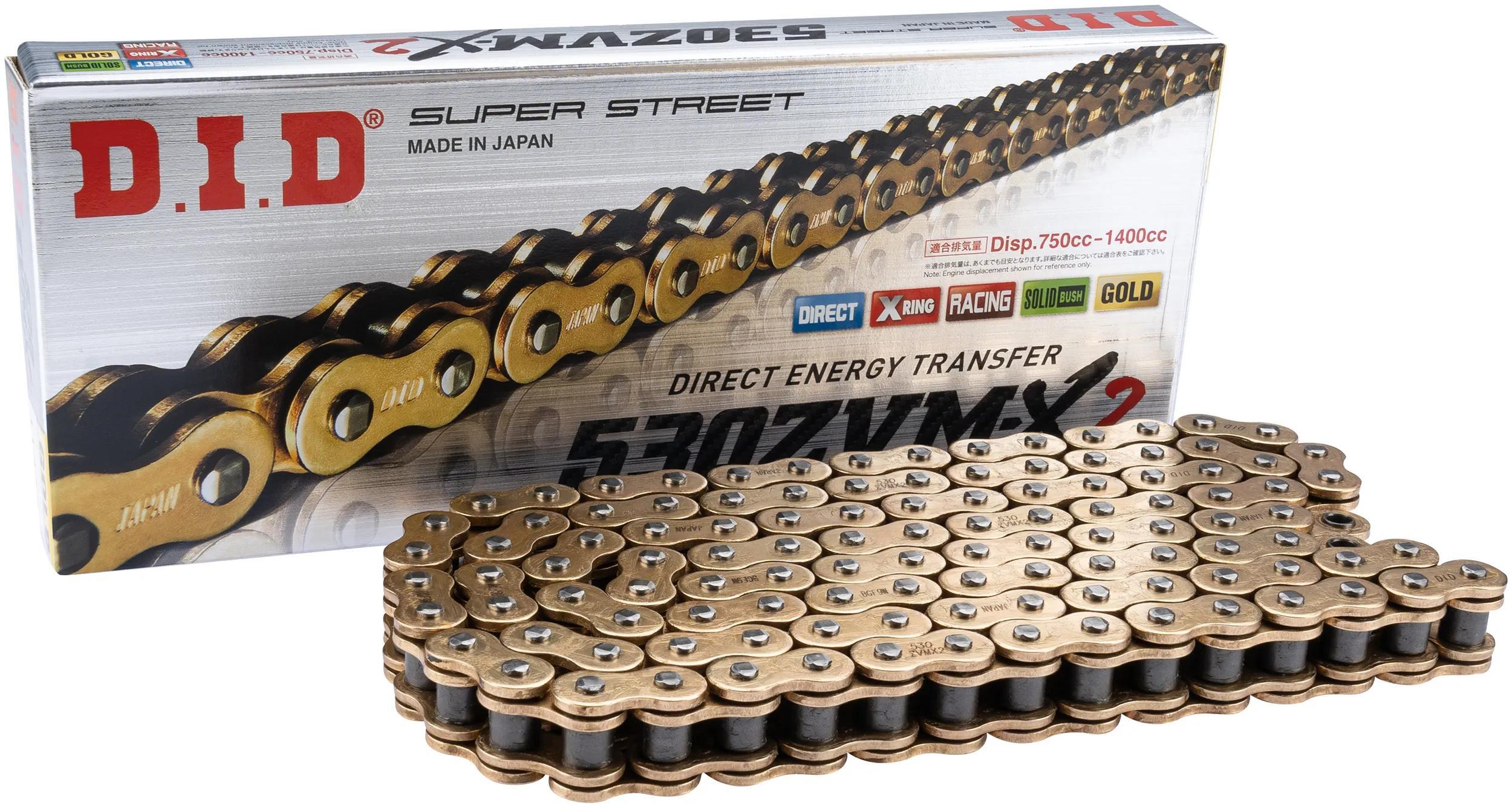D.i.d 530 ZVMX2 114N Złota Łańcuch Rowerowy