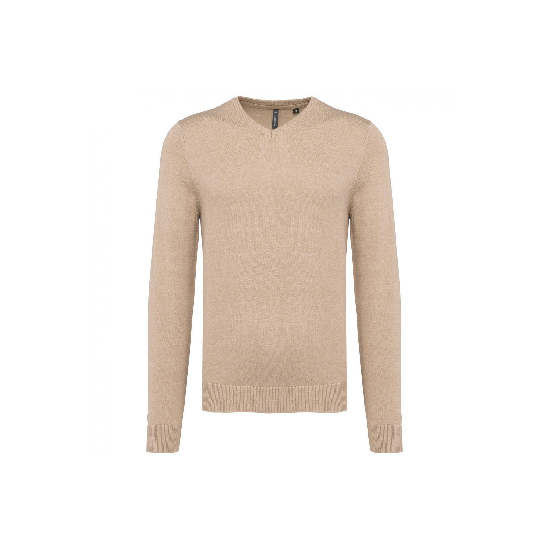 Sweter z dekoltem w kształcie litery V Kariban