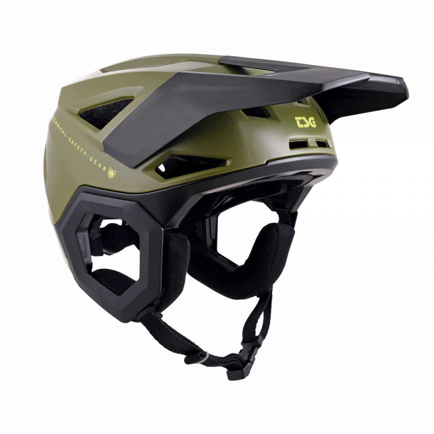 Kask ochronny, jednokolorowy, satynowy, oliwkowy,