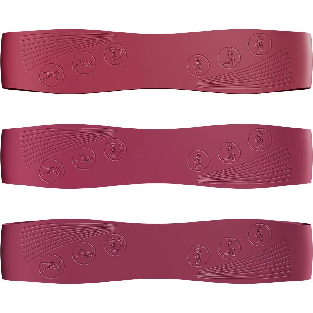 Taśmy oporowe Pilates zestaw 3 silikon 9–18 kg, antypoślizgowe