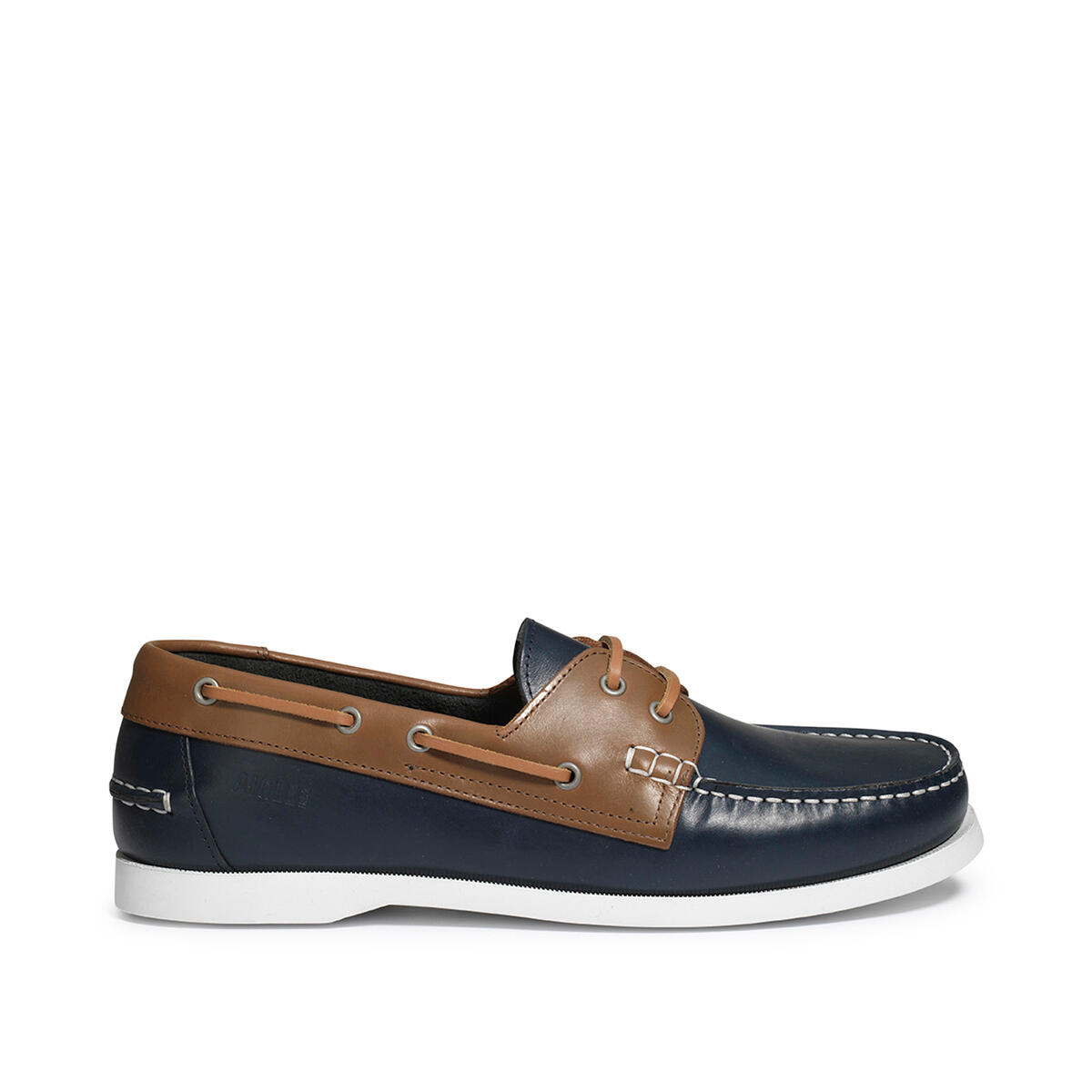 Buty żeglarskie skórzane NEW NUBIL granatowy
