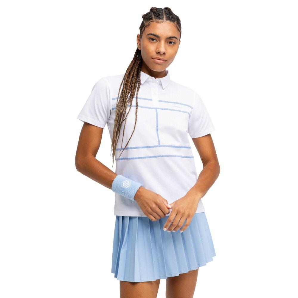 Damska tenisowa koszulka polo pique Siroko Court White