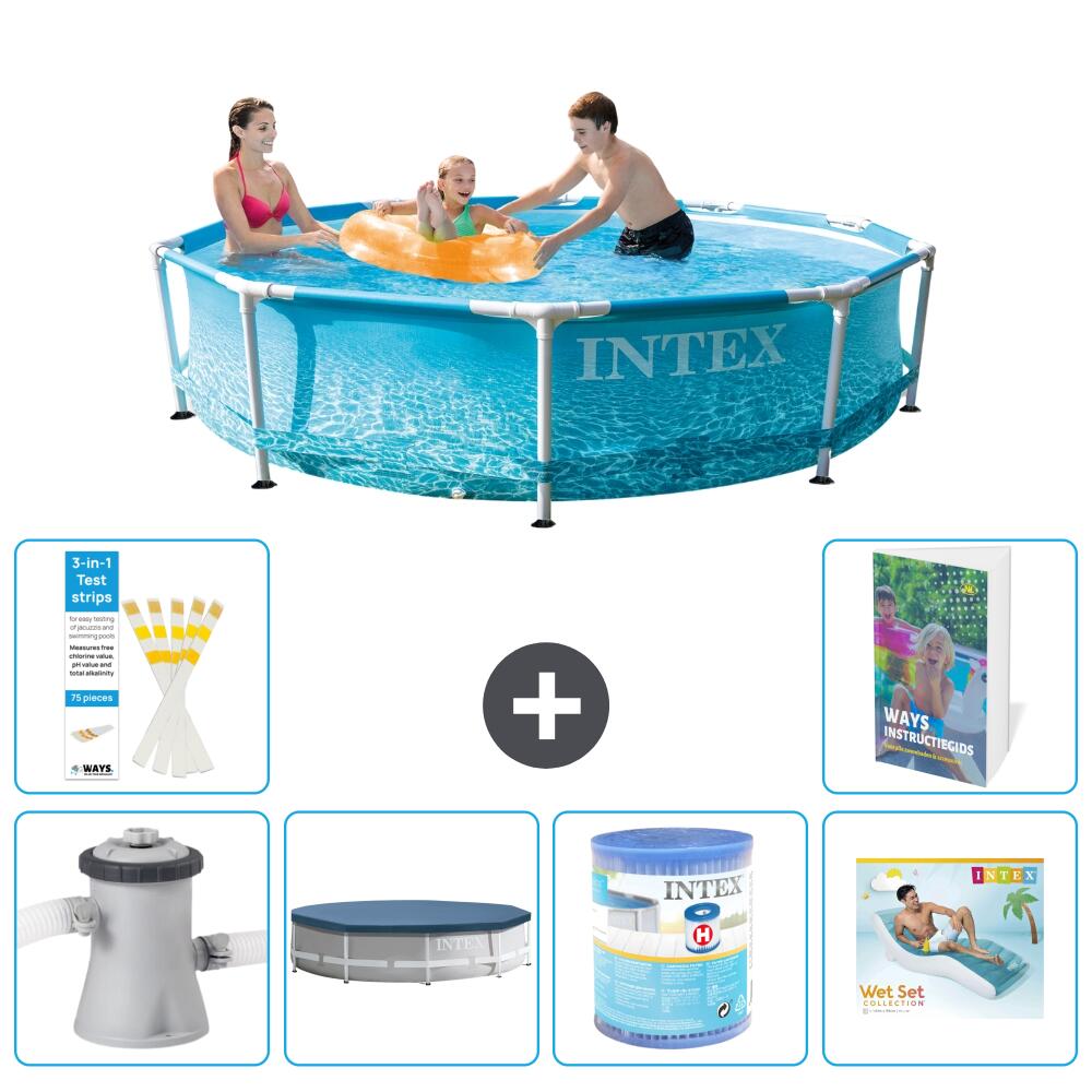 INTEX Basen ze stelażem Okrągły - 305x76 cm - 7-częściowy S287