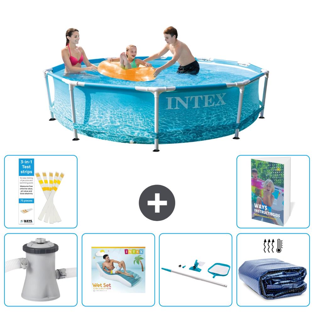 INTEX Basen ze stelażem Okrągły - 305x76 cm - 7-częściowy S270