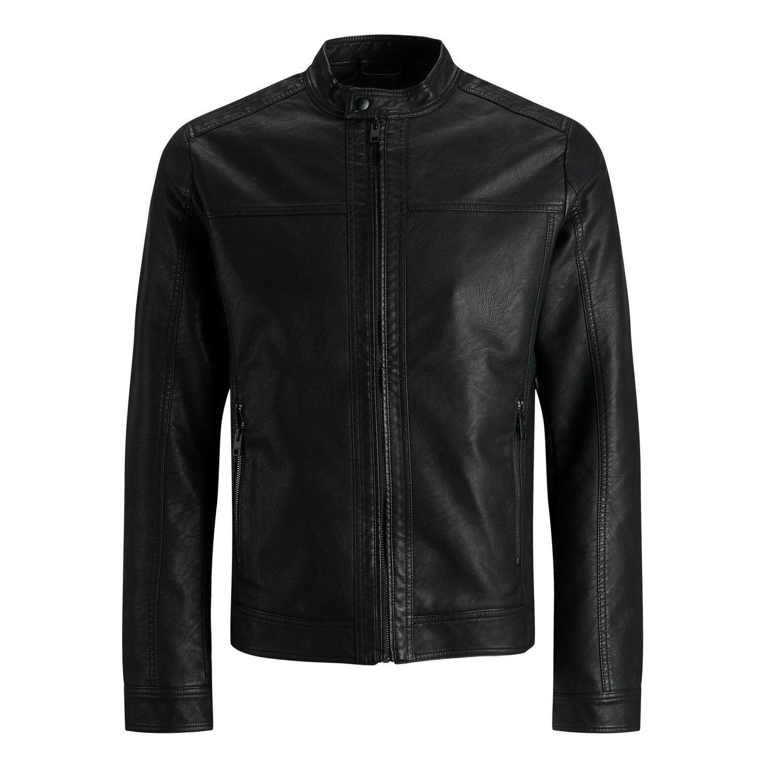 Kurtka Jack & Jones Arner skórzana czarna