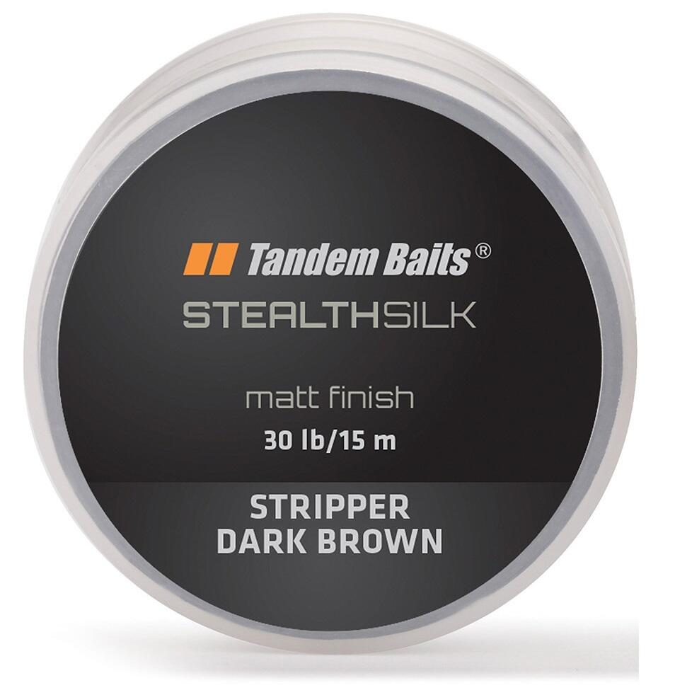 Plecionka przyponowa Stealth Silk Stripper Ciemny Brąz 15m/30 lb