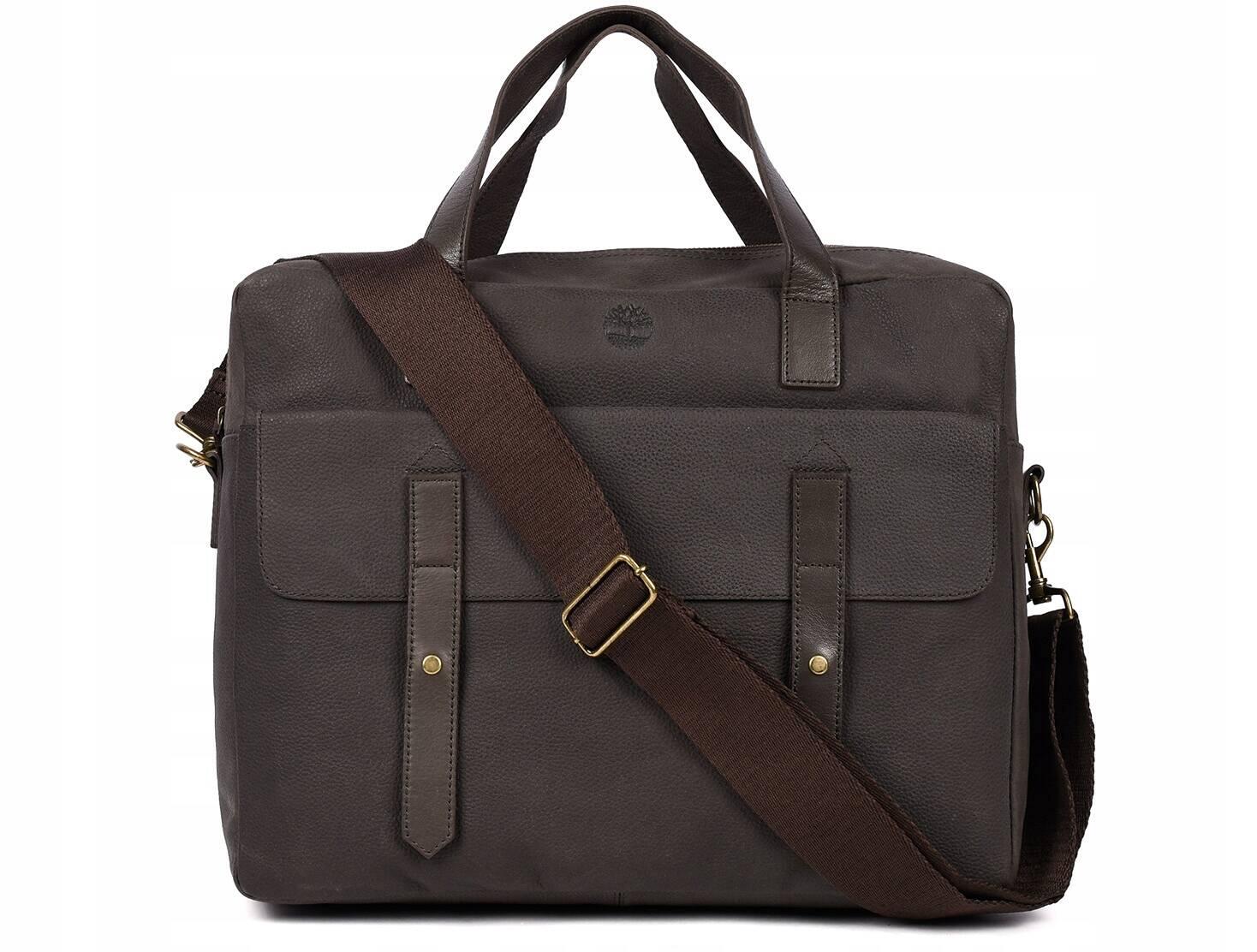 Miejska skórzana torba podróżna na ramię Timberland Briefcase