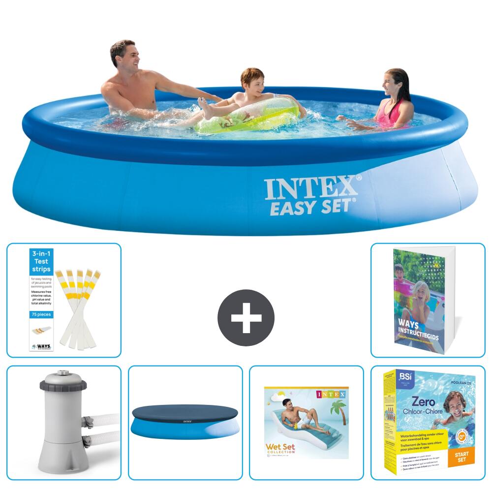 INTEX Basen Easy Set Okrągły - 366x76 cm - 7-częściowy S309