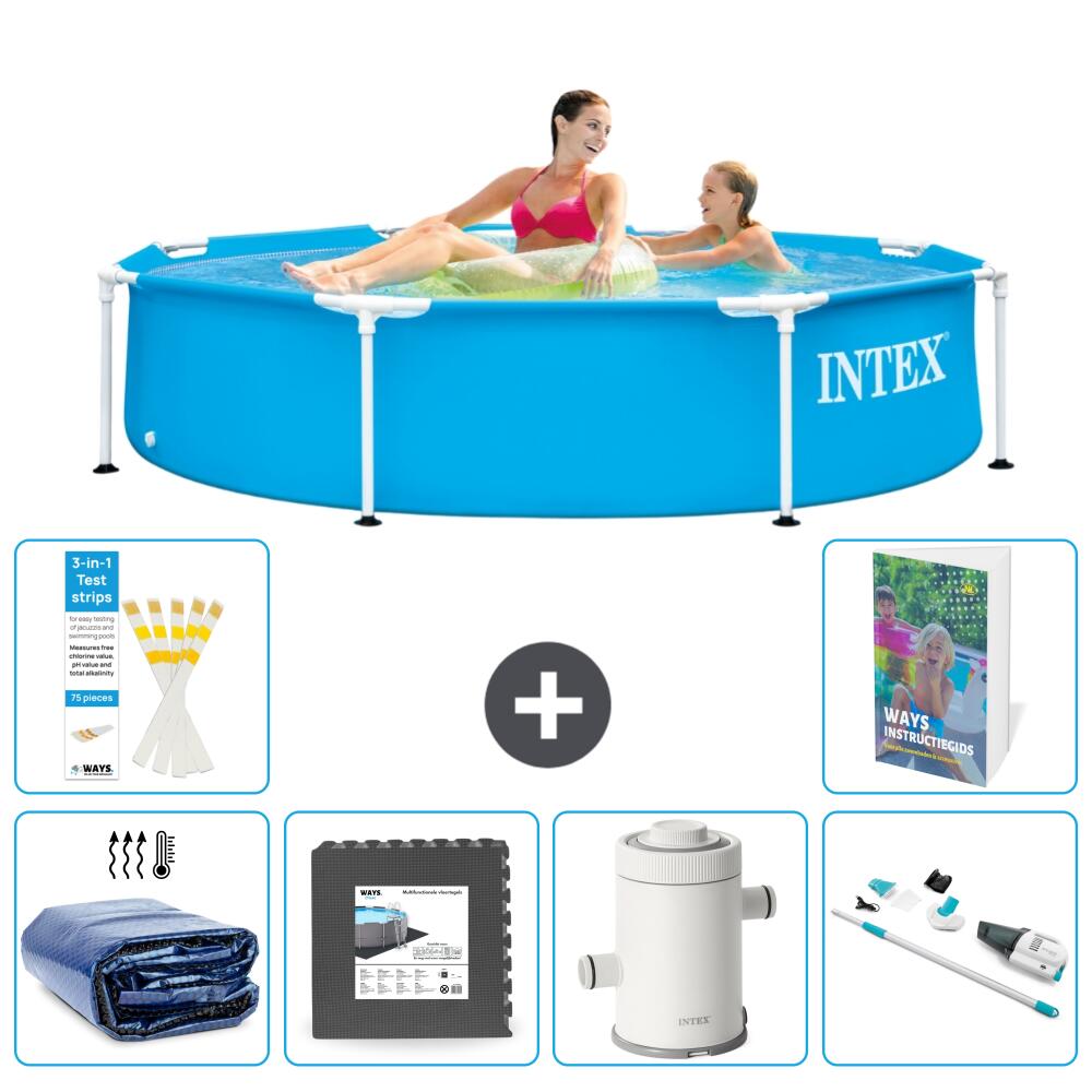 INTEX Basen ze stelażem Okrągły - 244x51 cm - 7-częściowy S141