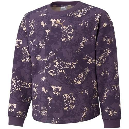 Bluza sportowa dziewczęca Puma Alpha Aop Crew FL