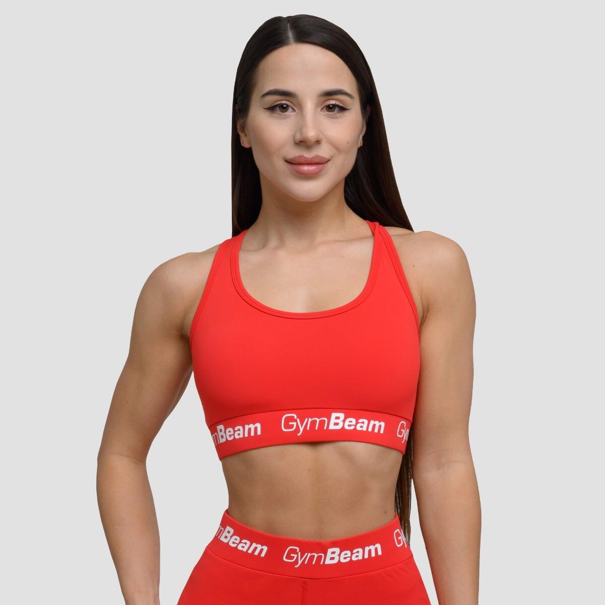 Biustonosz damski fitness bez wkładek czerwony Simple