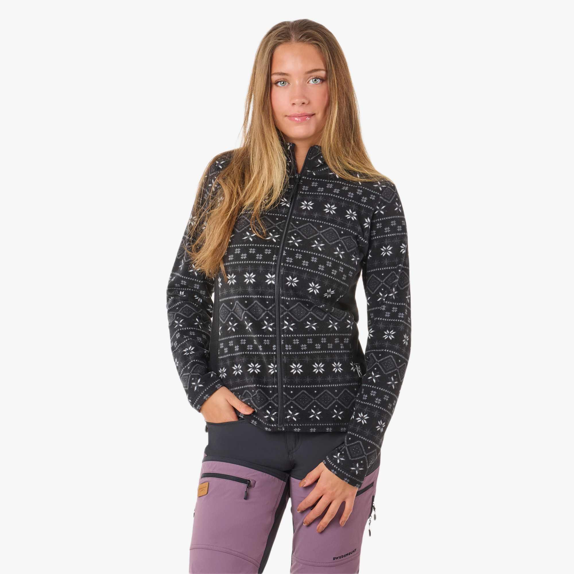 Bluza Polarowa Rozpinana Wędrówki Kobieta Idre Oddychający