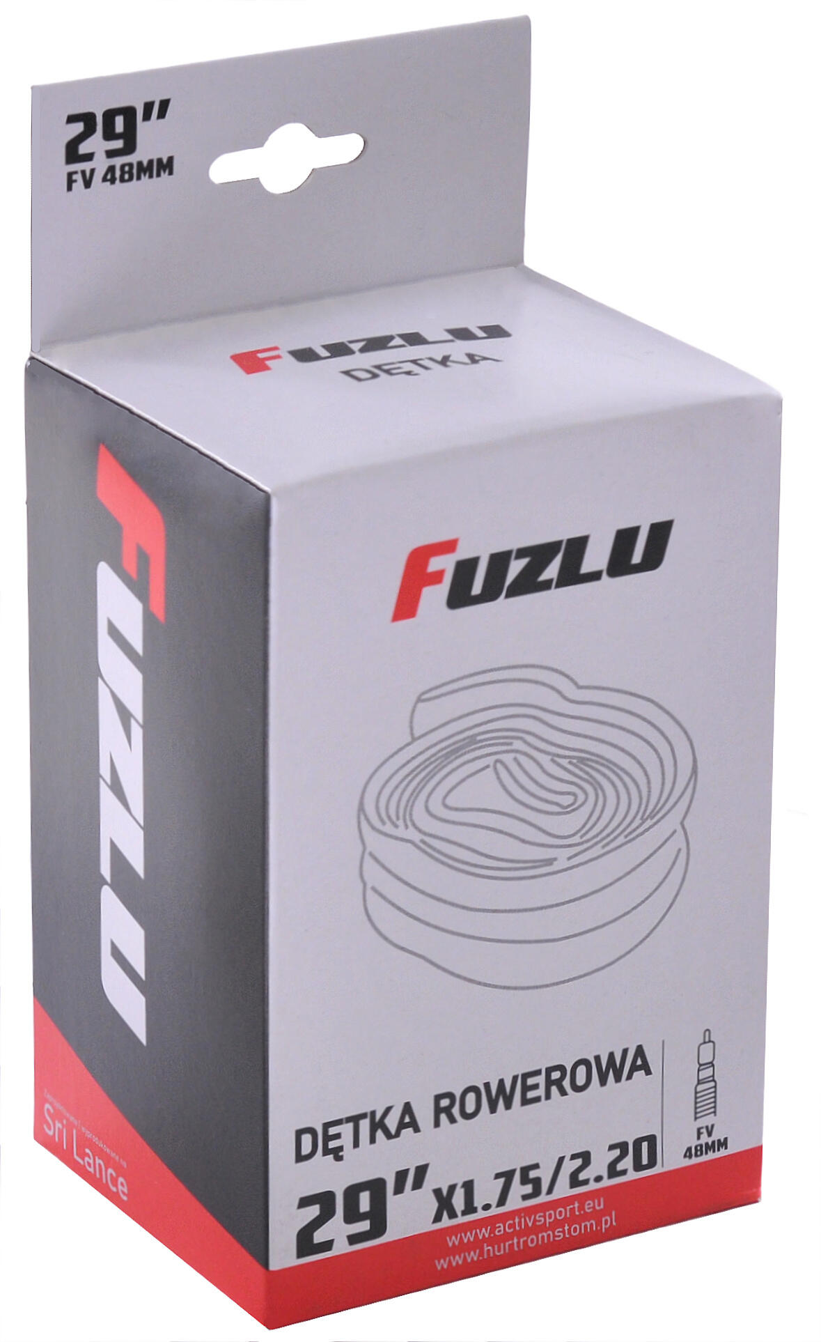 Dętka do opon do roweru rowerowa 29x1,75/2.10 Fuzlu FV 48mm