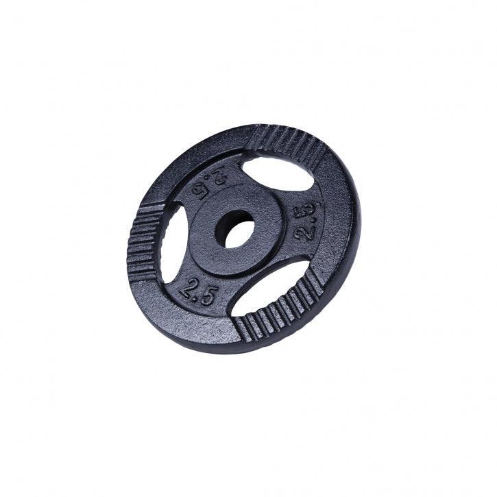 Obciążenie treningowe Gorilla Sports żeliwne typu Gripper 2,5kg, czarne