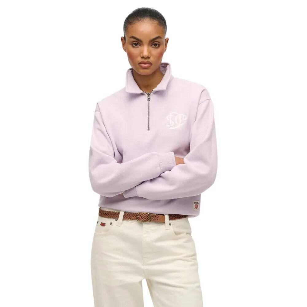 Kobiece sweatshirt z półzamkiem na szyi Superdry Sd&co Neon