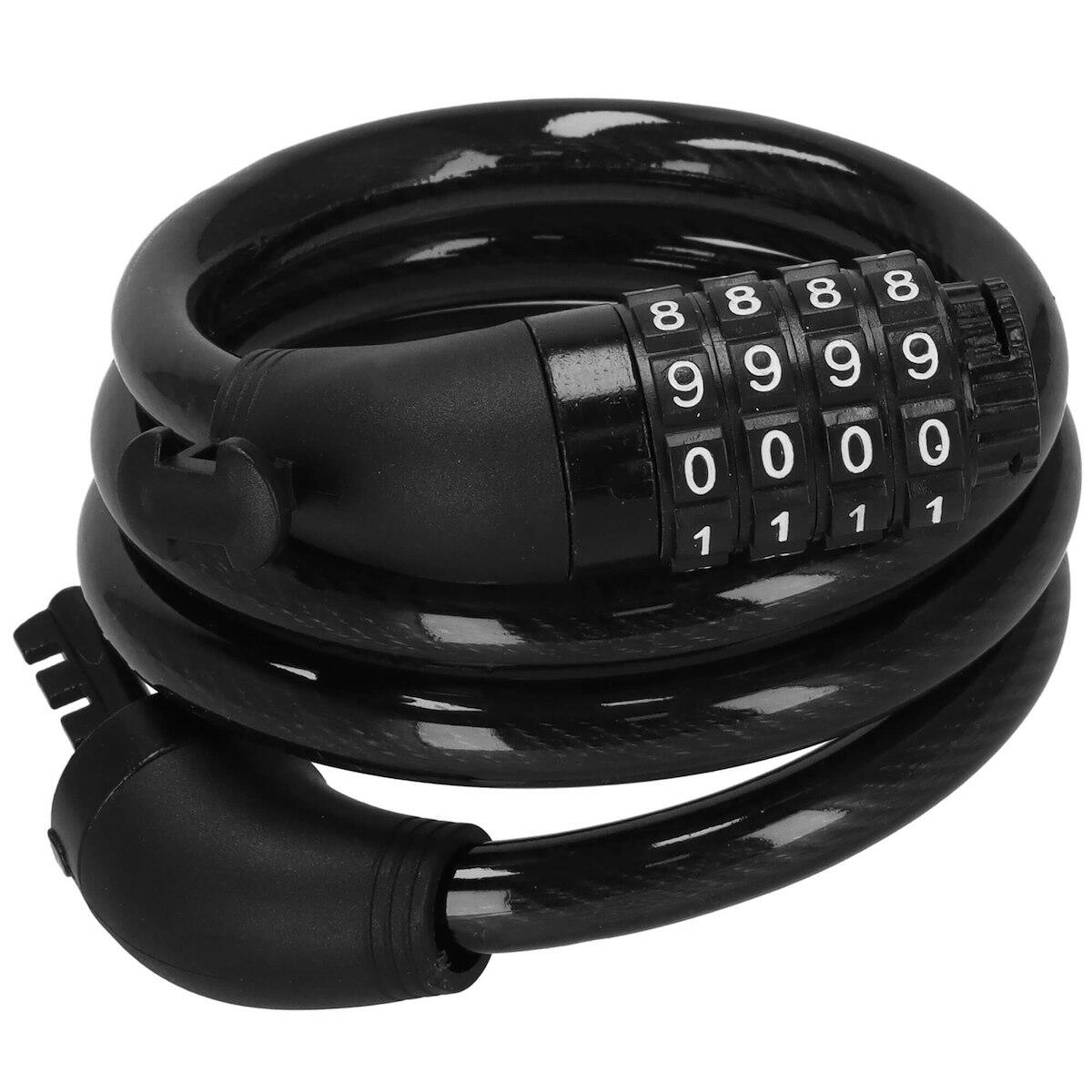 Zapięcie rowerowe Springos blokada na rower linka na kod 95 cm