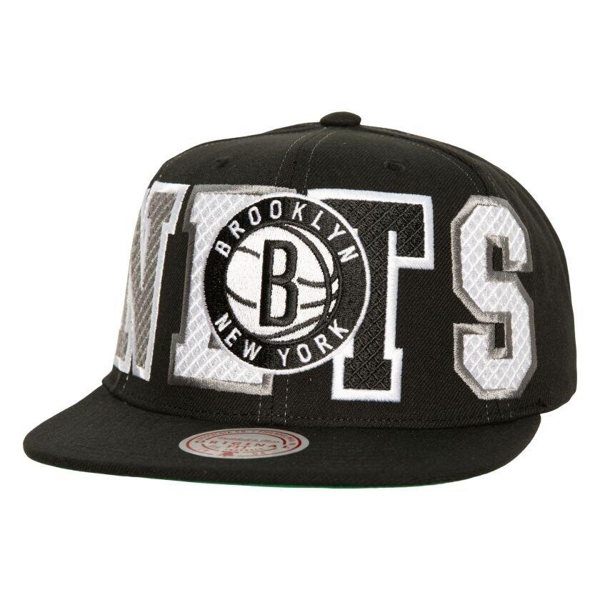 Czapka z daszkiem do koszykówki Mitchell & Ness Brooklyn Nets czarna