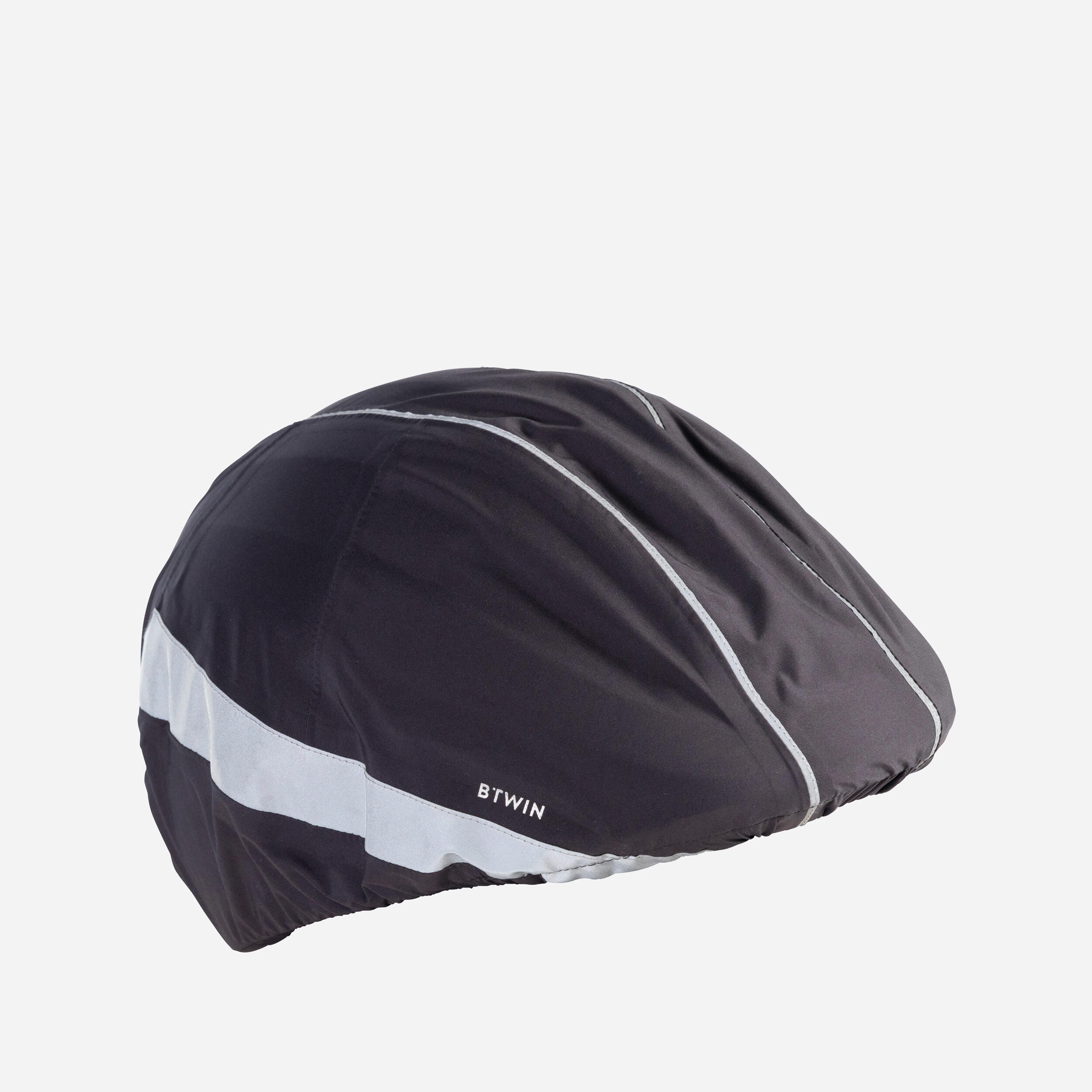Ochraniacz rowerowy przeciwdeszczowy na kask Btwin 940 odblaskowy
