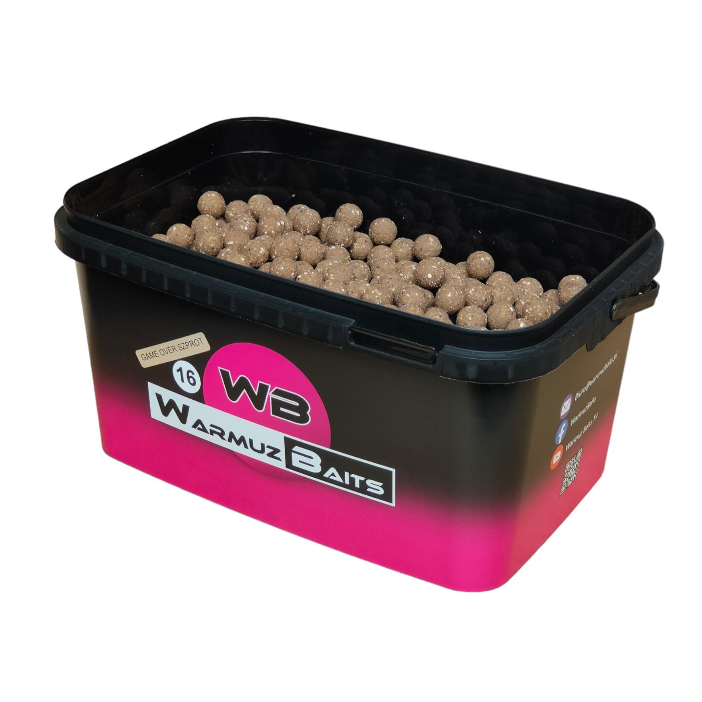 Kulki zanętowe 16mm Warmuz Baits Wiadro 3kg GAME OVER SZPROT