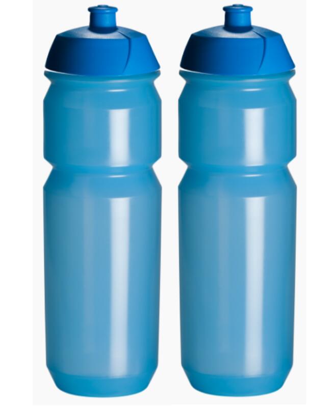 Butelki na napoje 2 x 750 ml – przezroczyste niebieskie bidony