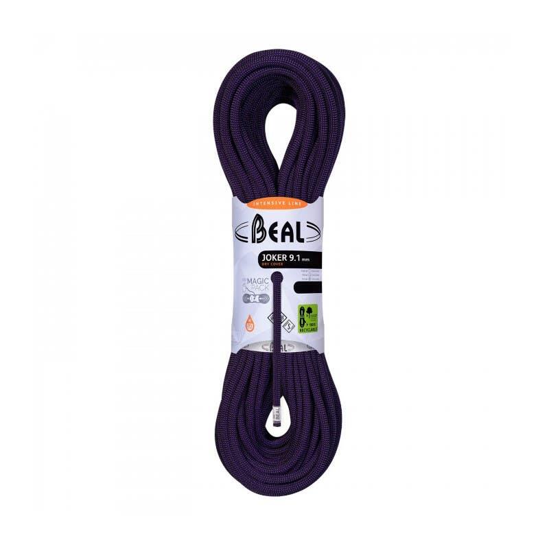 Lina dynamiczna Beal Joker 9,1 mm 50 m Unicore Dry Cover - purple