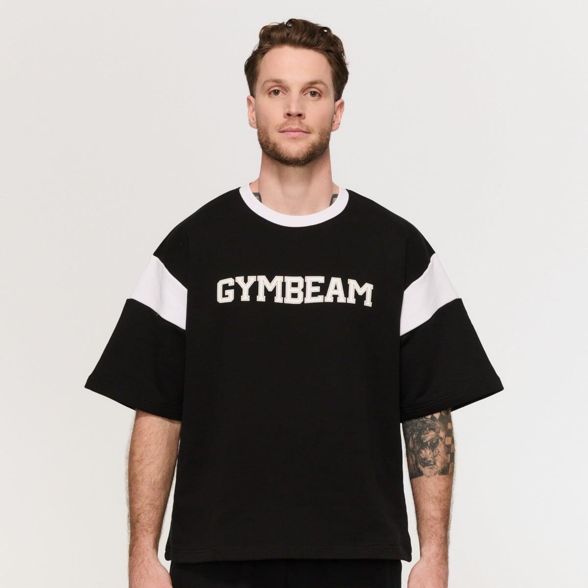 Koszulka męska oversize czarna Varsity Premium Heavyweight