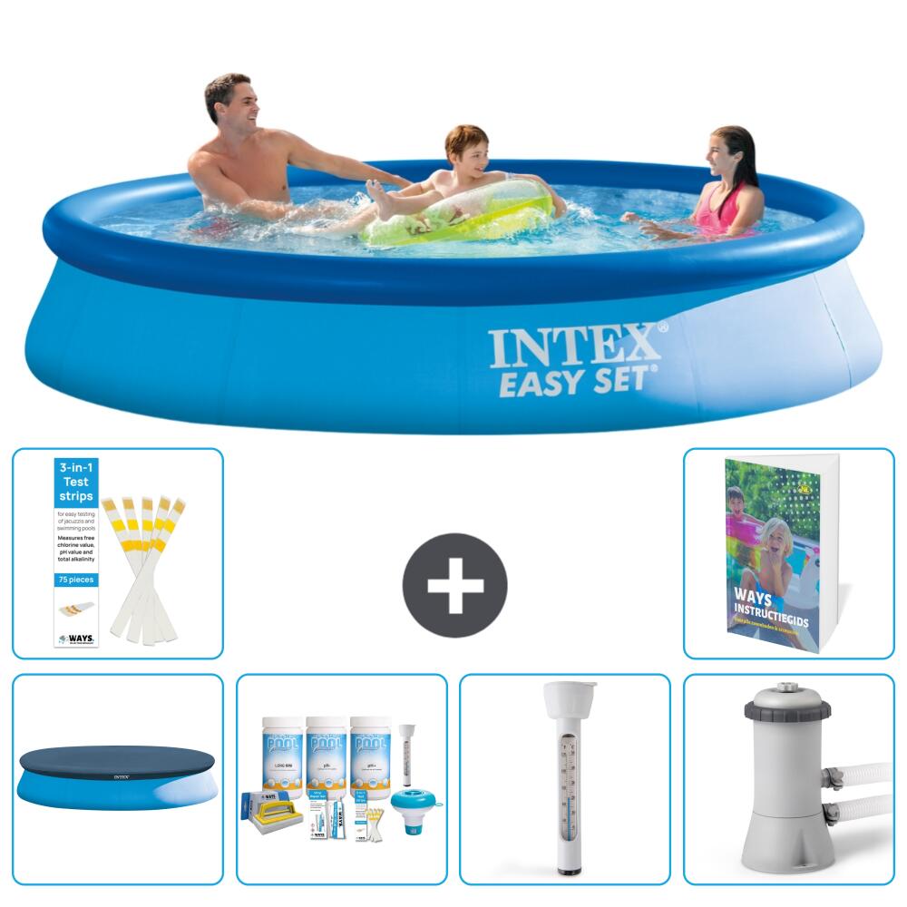 INTEX Basen Easy Set Okrągły - 366x76 cm - 7-częściowy S52