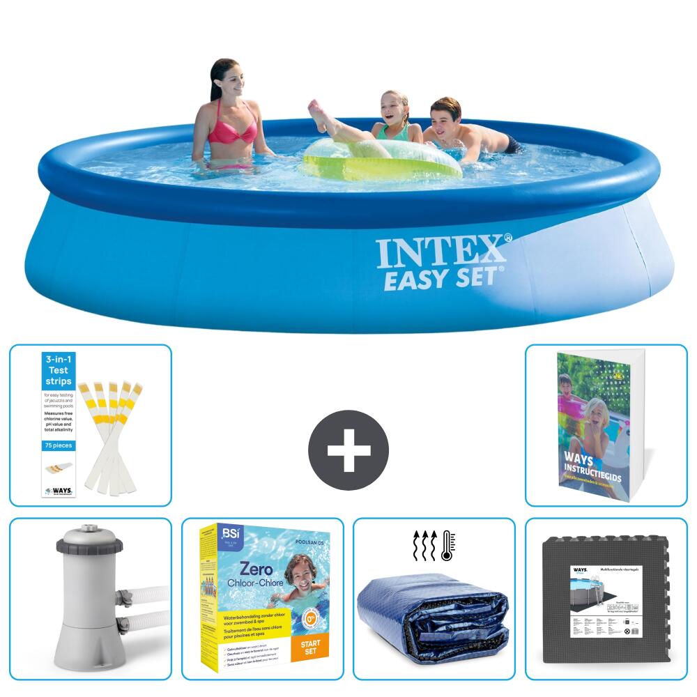 INTEX Basen Easy Set Okrągły - 396x84 cm - 7-częściowy S285