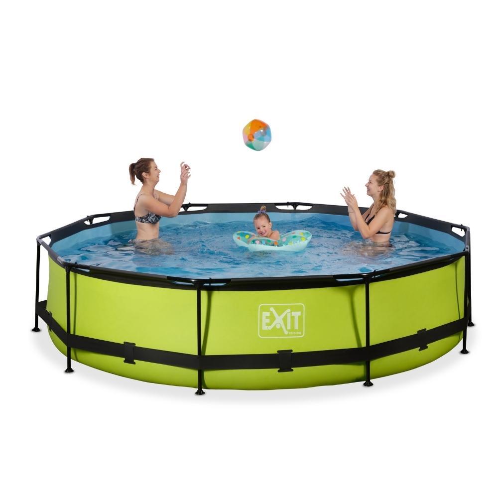 Basen z pompą filtrującą dla dzieci Exit Toys Lime 360 x 76 cm