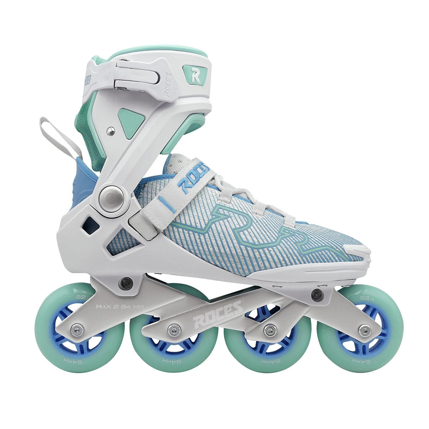 R-Evo 84 - Rolki - Damskie - Biały - Jasnoniebieski - Zielony