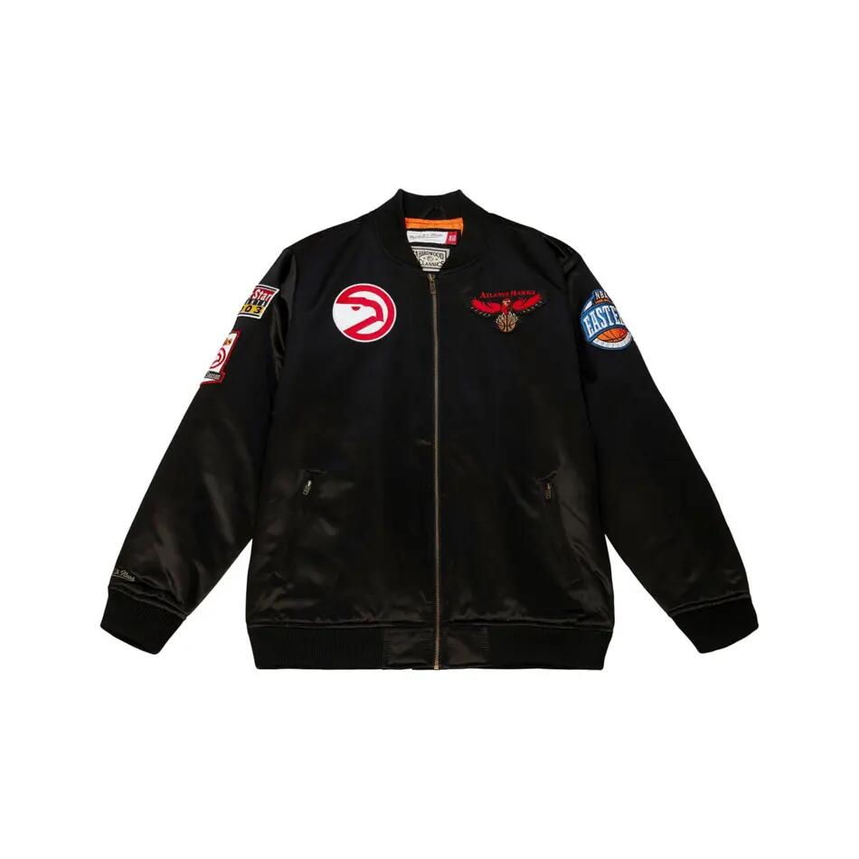 Bomber satynowy Mitchell & Ness Flight Atlanta Hawks