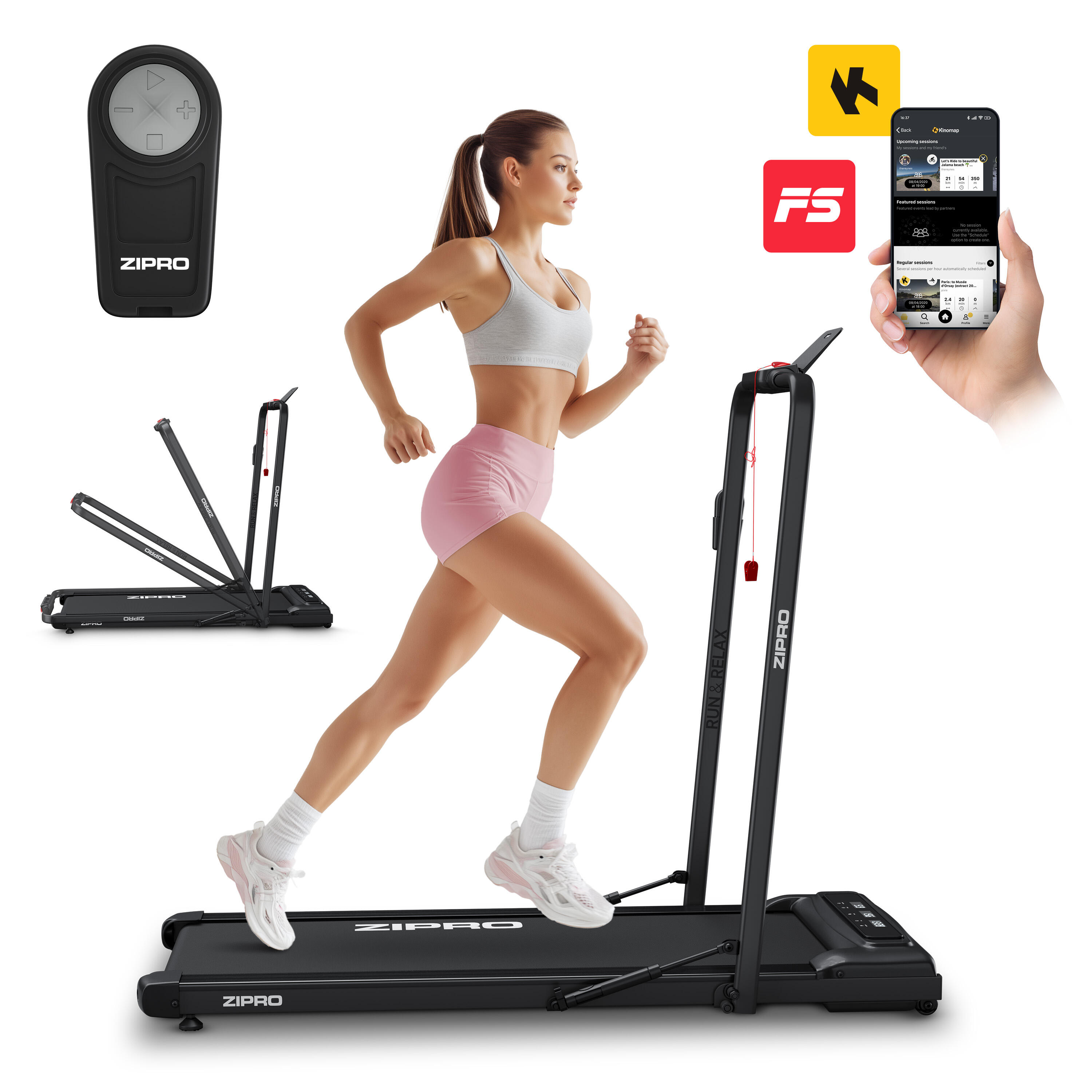 Bieżnia elektryczna Newlite Air składana pod łóżko biurko walking pad z pilotem