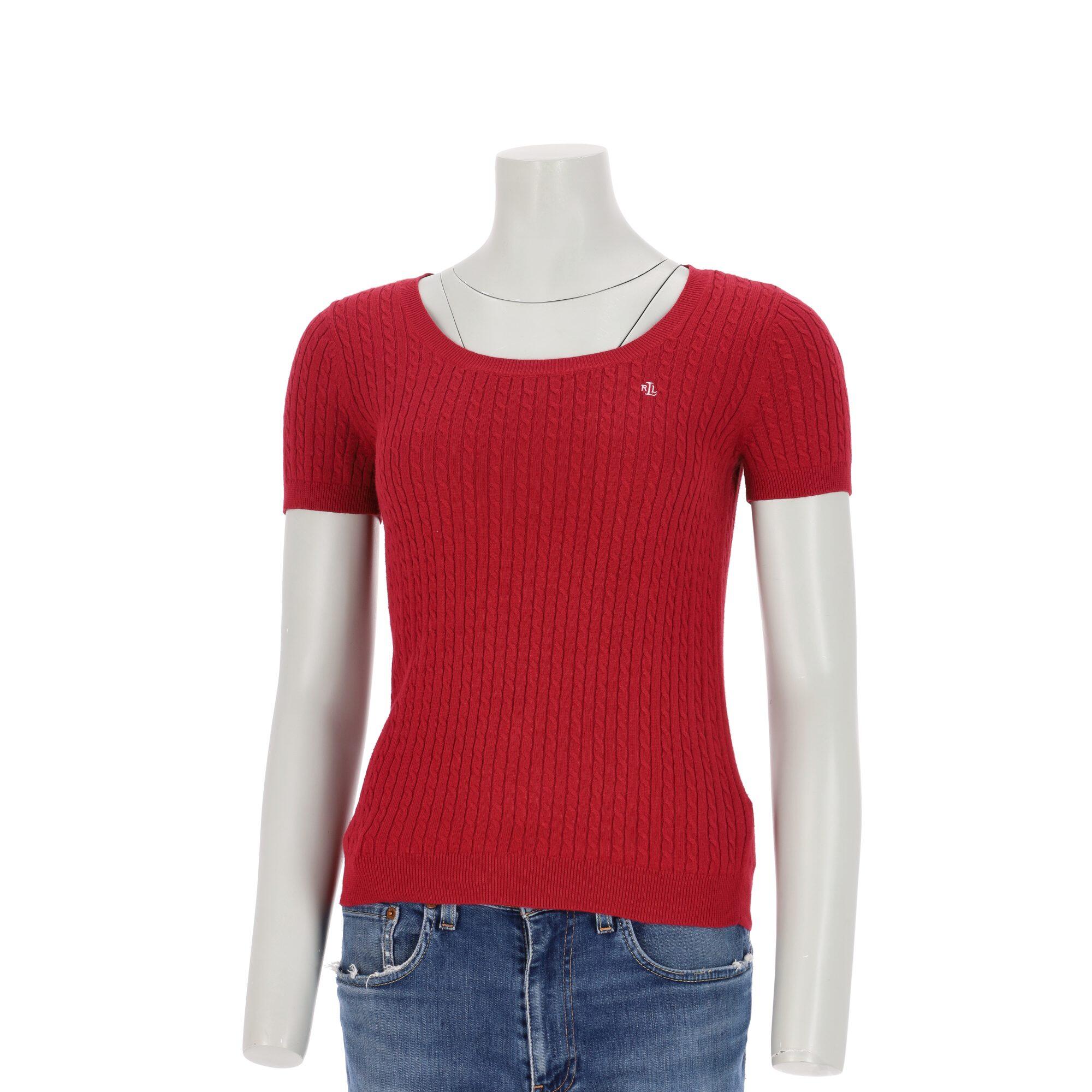 Second life - Lauren Ralph Lauren sweter damski czerwony - Jak nowy