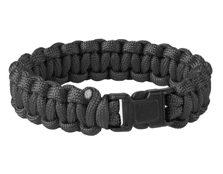 Bransoleta z paracordu Helikon Survival Bracelet czarna