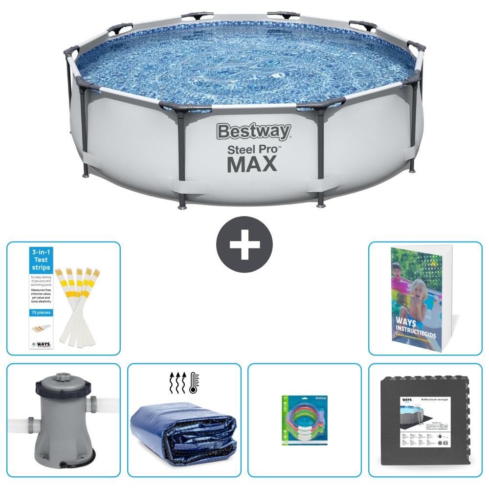 BESTWAY Basen Steel Pro MAX Okrągły - 305x76 cm - 7-częściowy S177