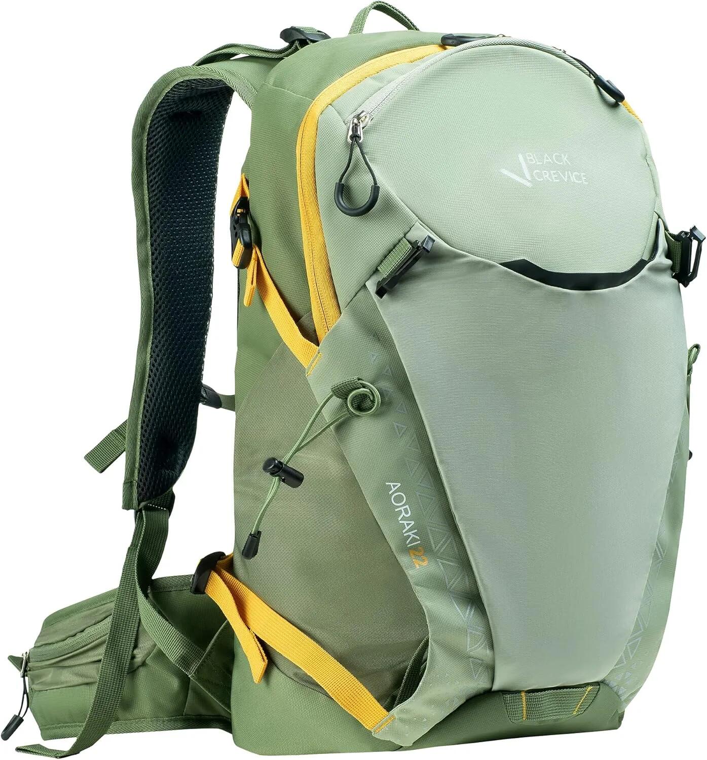 Czarny plecak turystyczny i rowerowy Crevice Aoraki 22 L Olive