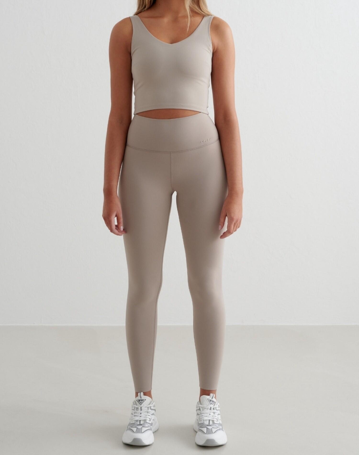 Damskie legginsy wysoki stan, odprowadzające pot, squat proof Sense Tall beżowe