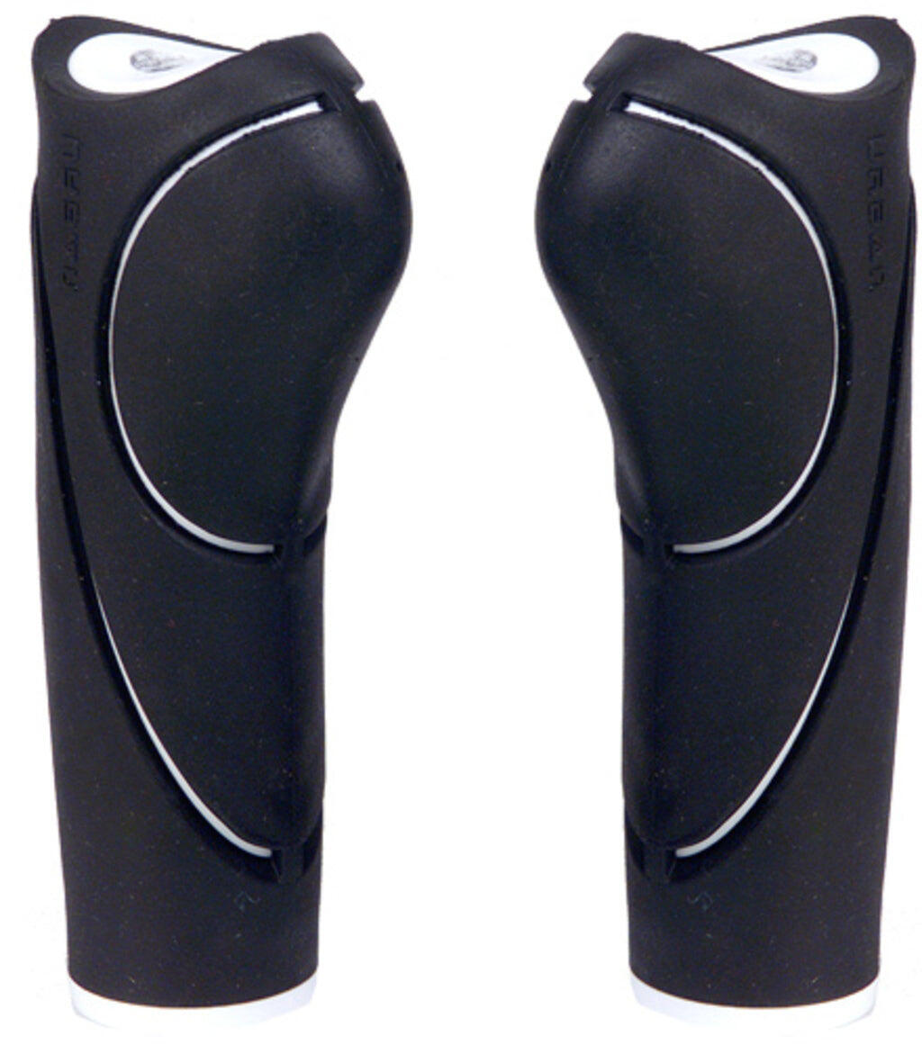 Szerokie chwyty rowerowe Widek 120 mm czarno-białe