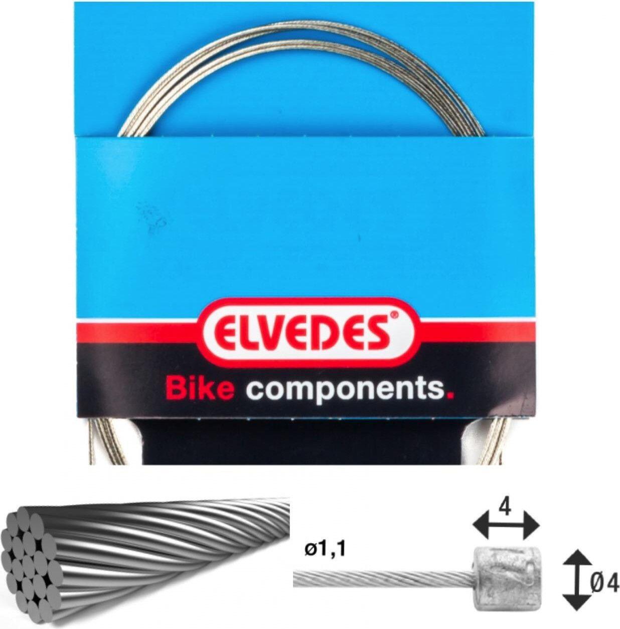 Linka wewnętrzna przerzutki Elvedes 1,1 mm 2250 mm srebrna