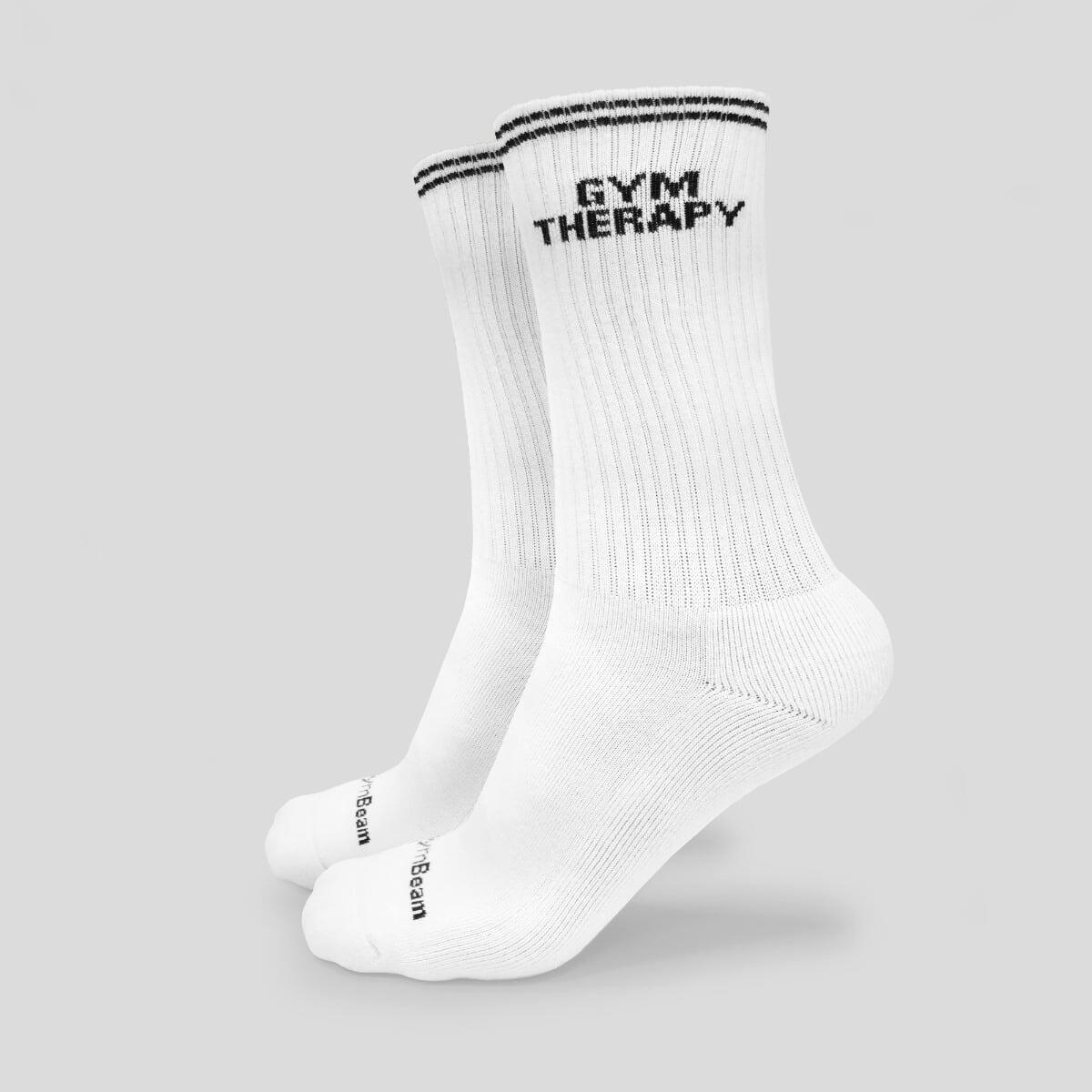 Skarpety unisex fitness białe Gym Therapy
