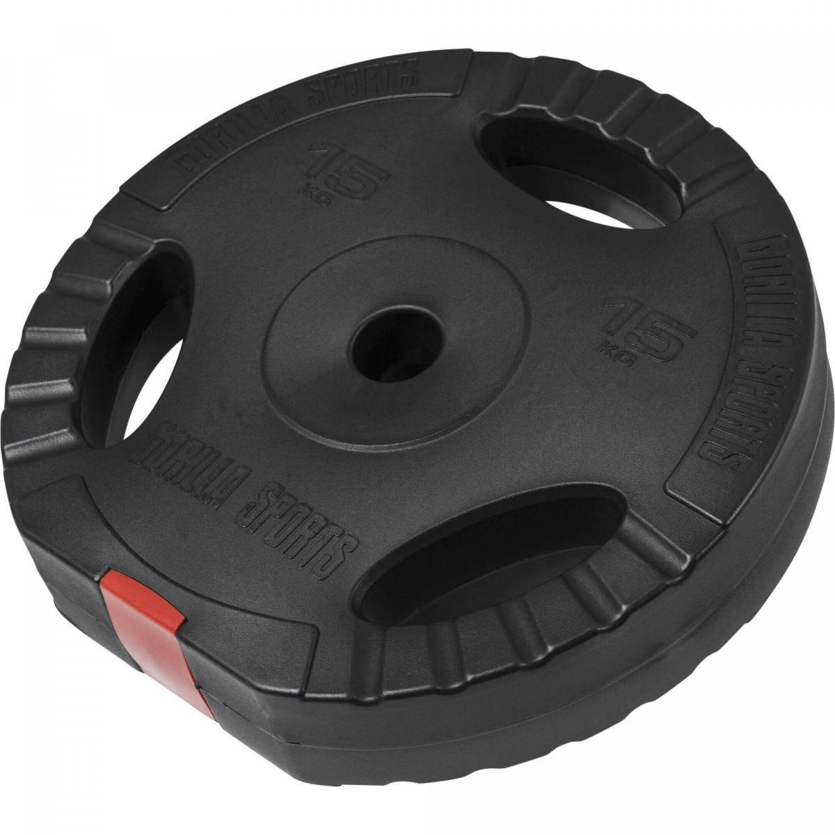Obciążenie bitumiczne 15 kg 31 mm talerz z uchwytami Gorilla Sports