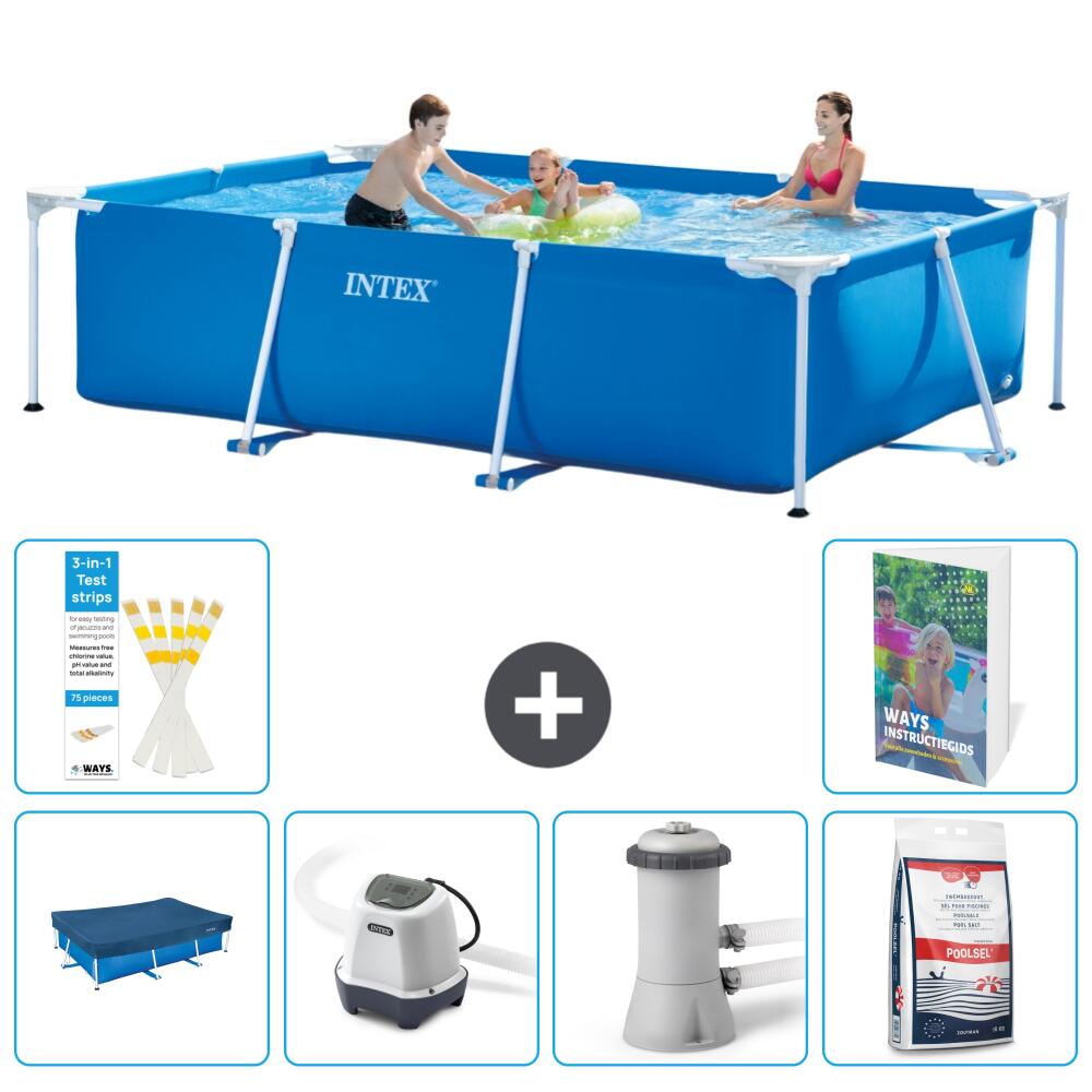 INTEX Basen ze stelażem Prostokątny - 300x200x75 cm - 7-częściowy S127