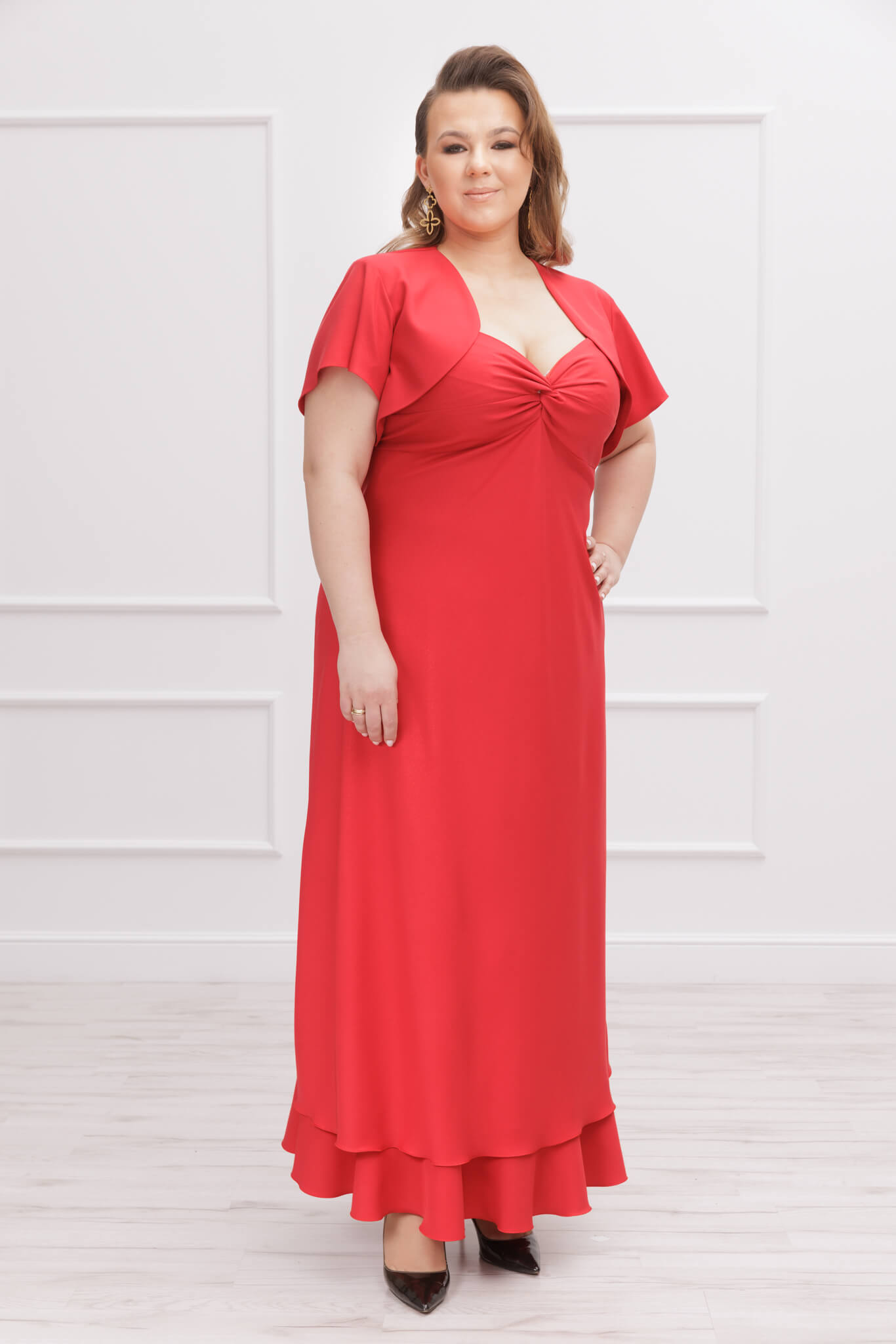 sukienka w kolorze czerwonym Moda Size Plus Iwanek