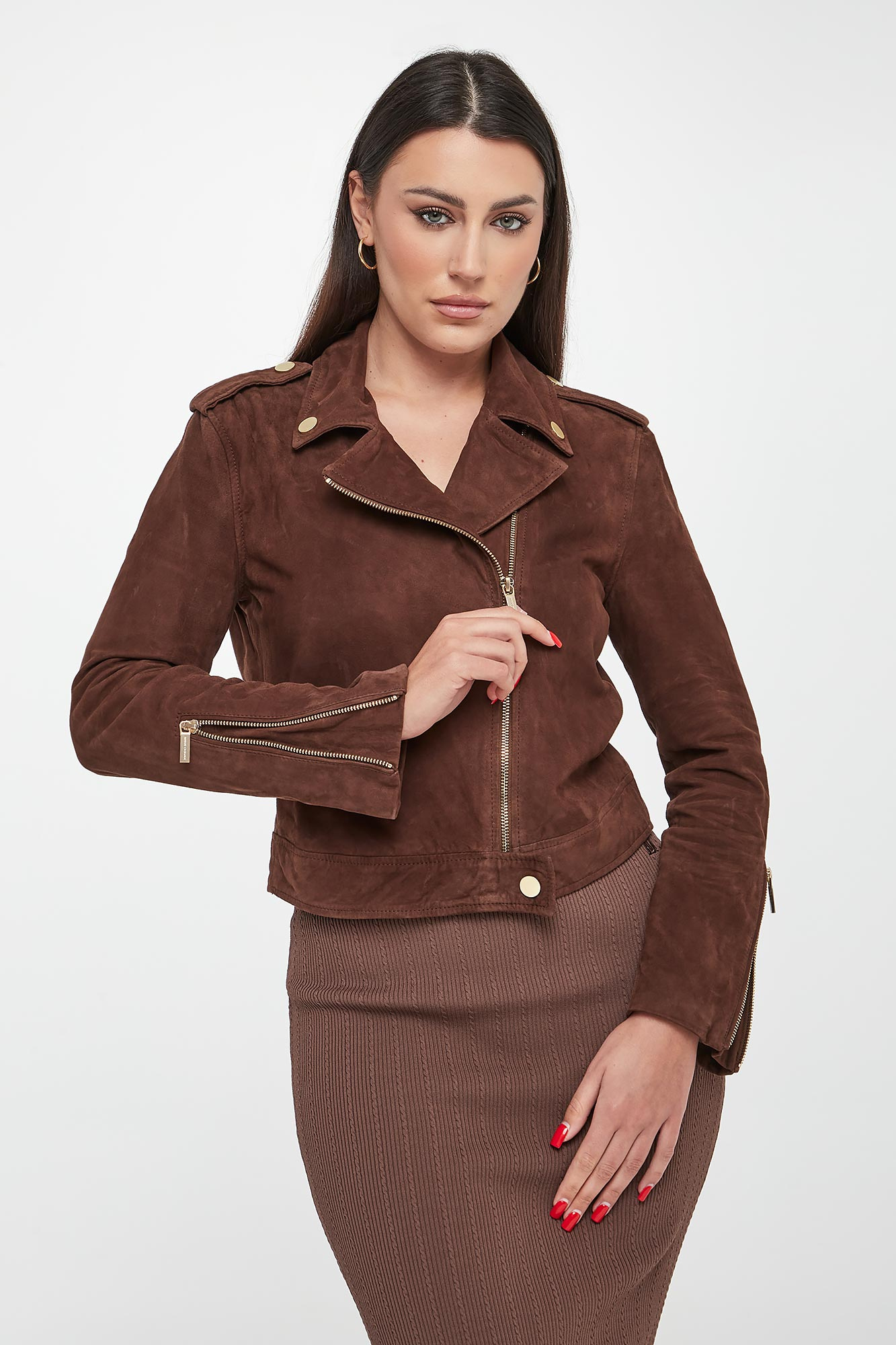 Kurtka damska ramoneska zamszowa ARMANI EXCHANGE