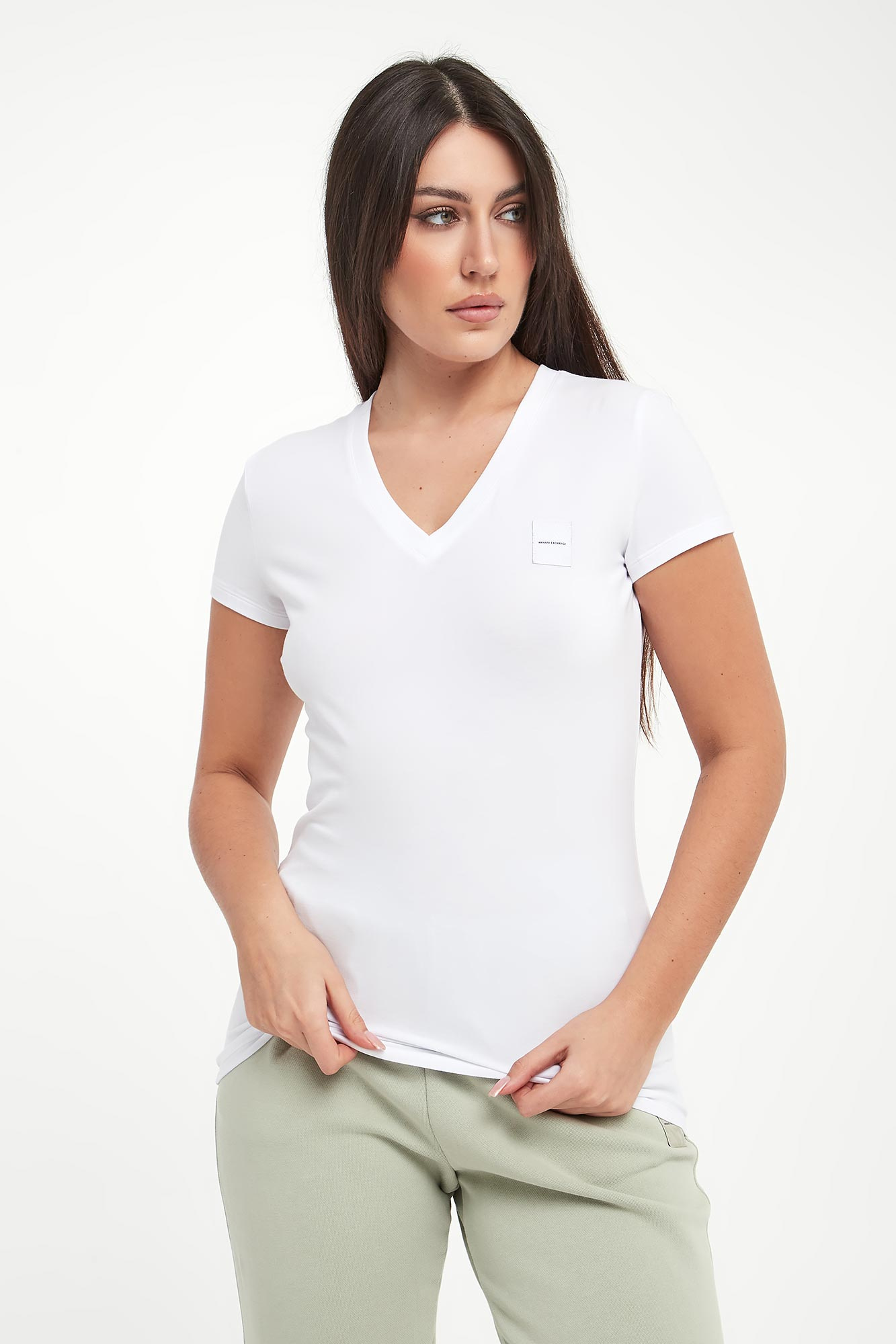 T-shirt damski z logo ARMANI EXCHANGE