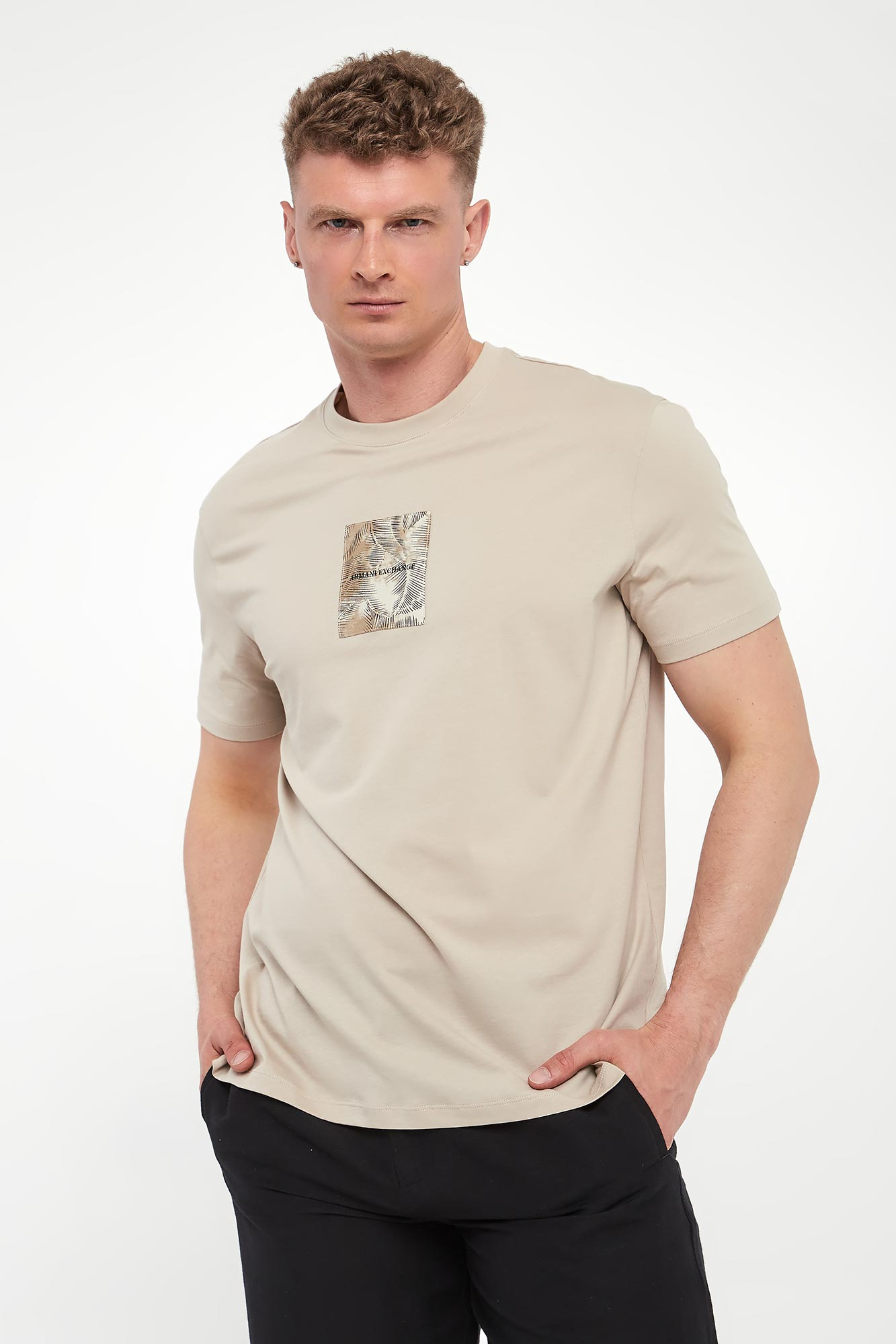 T-shirt męski z logo ARMANI EXCHANGE
