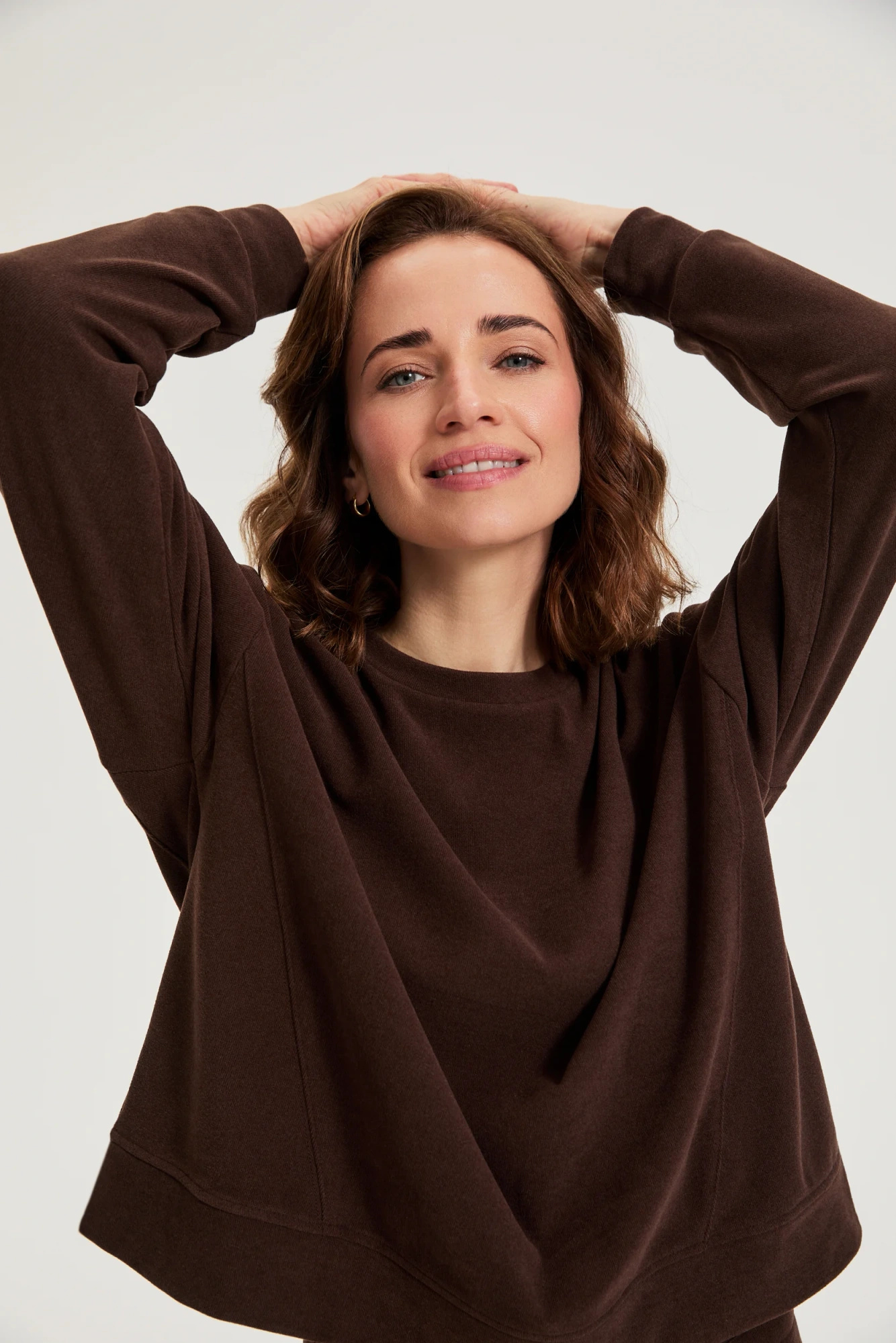 Bluza dresowa brązowa