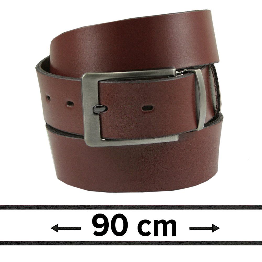 Pasek do Spodni Męski, Brązowy 90cm, Skórzany, Elegancki, Możliwość Skrócenia -ZET