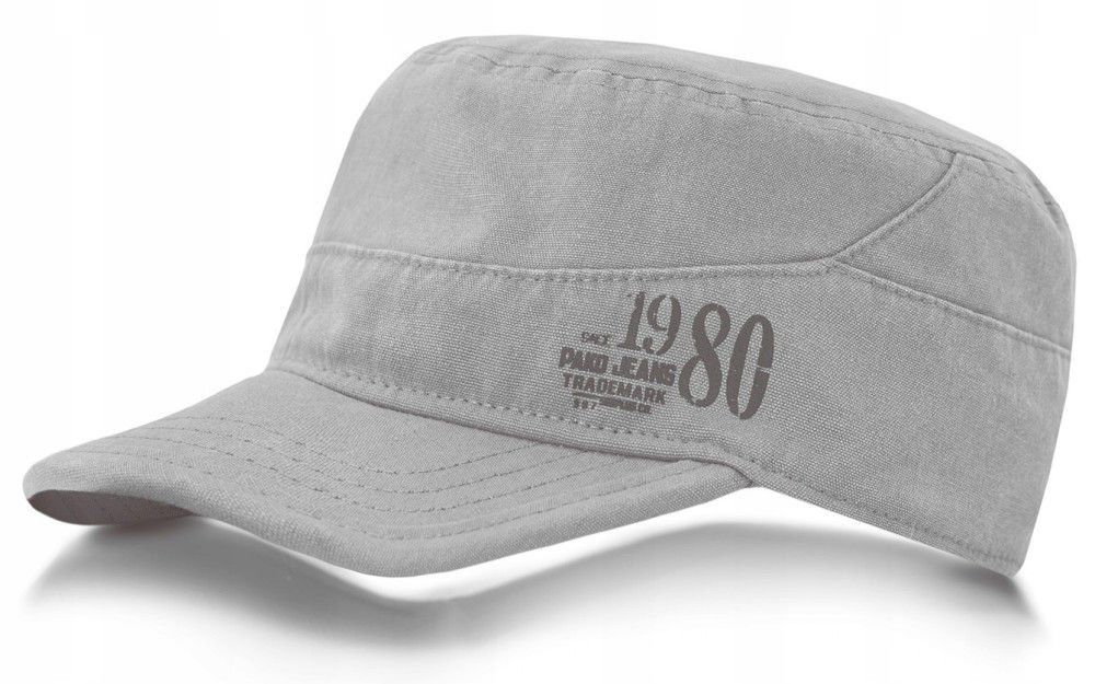 Czapka z Prostym Daszkiem (Patrolówka) - Pako Jeans - Popielata